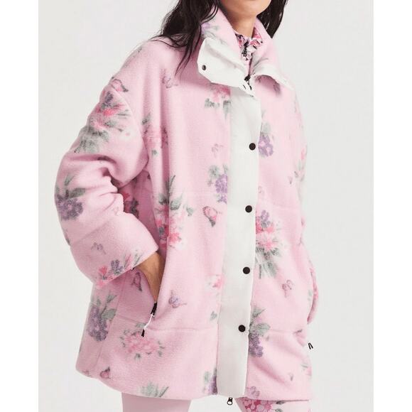 Bogner Fire + Ice x LoveShackFancy Phili Oversized Fleece Jacket pink size M - Picture 12 of 12